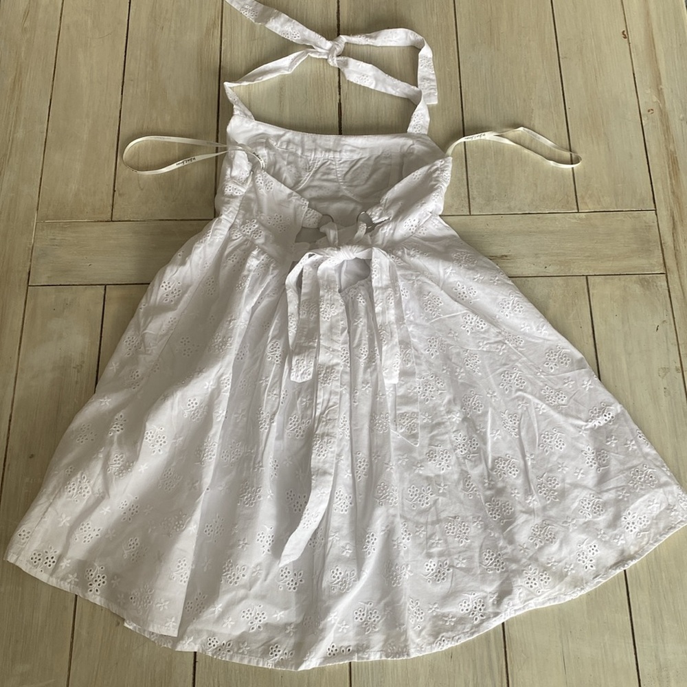 For Love and Lemons MARLA White Eyelet Halter Empire Waist Dress Small - Picture 7 of 8